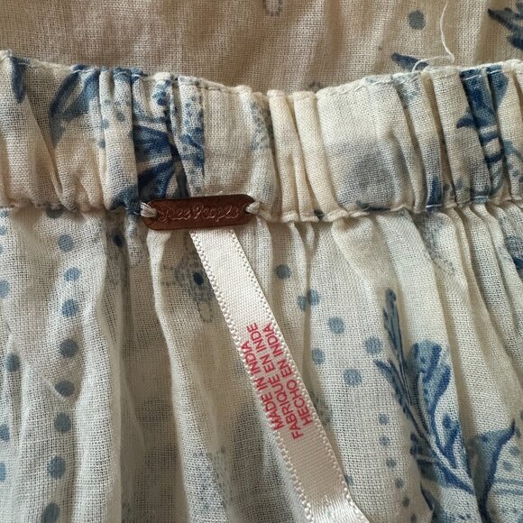 Free People Golden Hour Maxi Dress - Blue/Ivory Sz Large - Picture 10 of 11